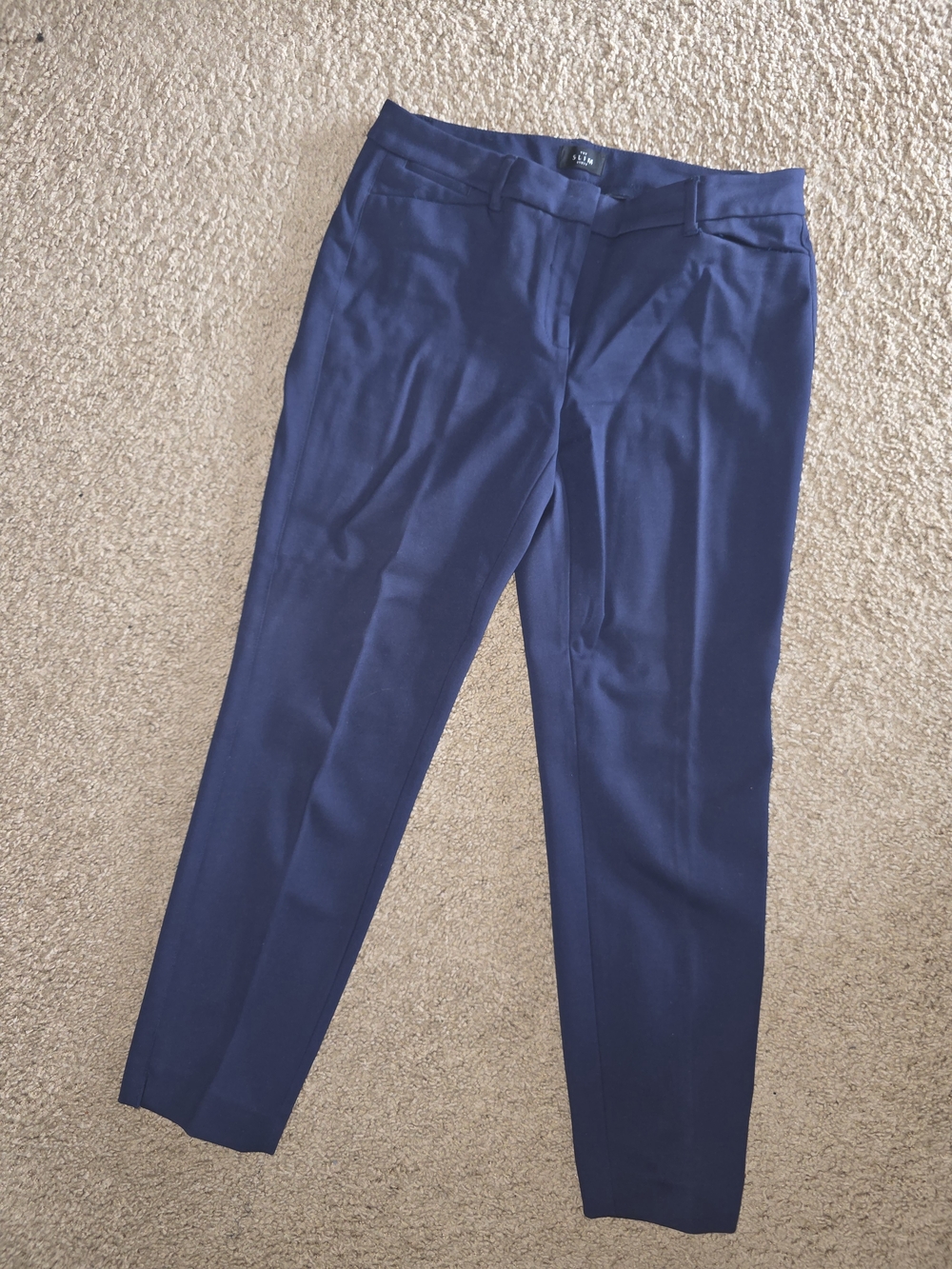 White House Black Market Navy Ponte Dress Ankle Pants In Size 10L